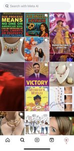 Instagram search screen