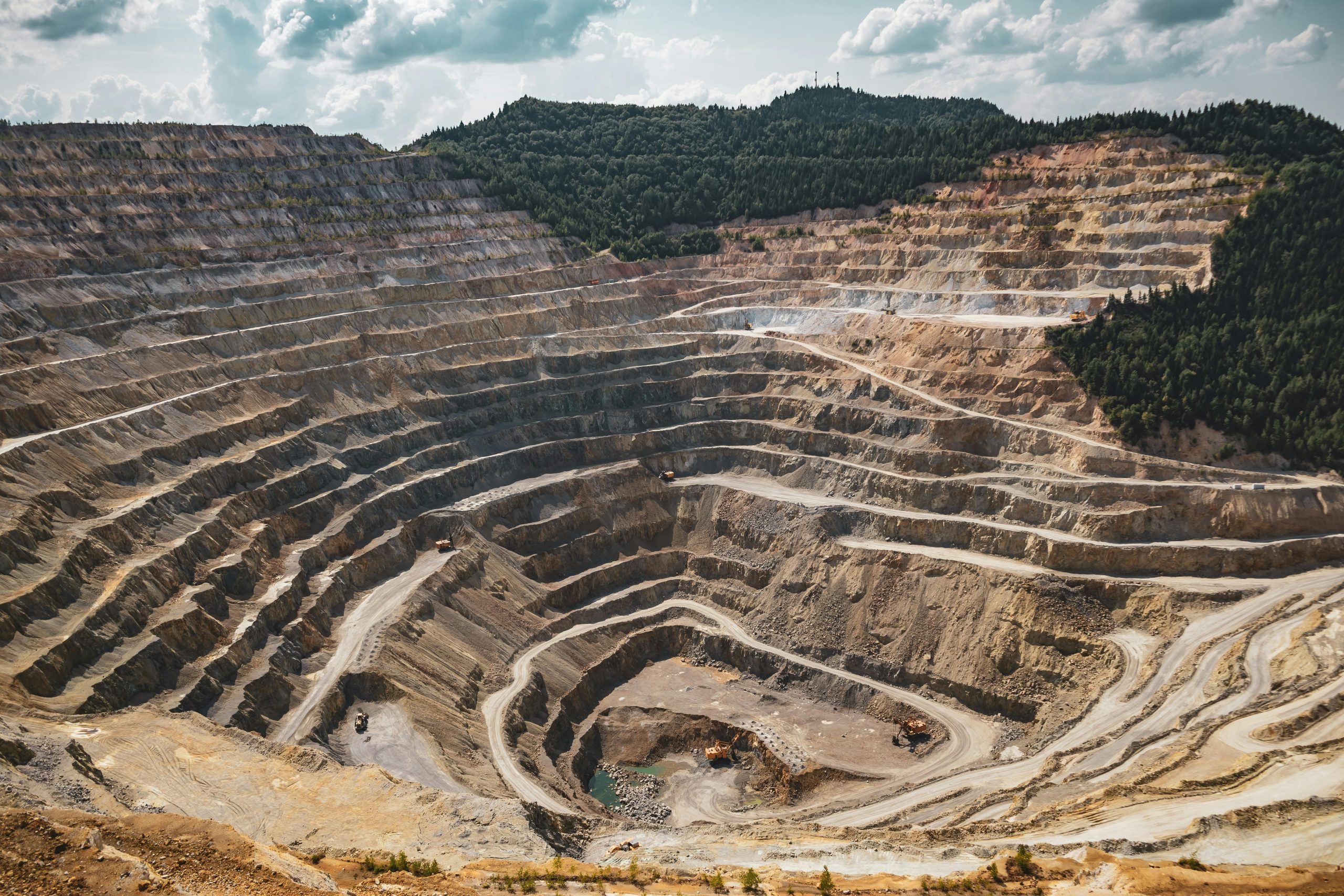 Image of portions of a mountain removed for mining